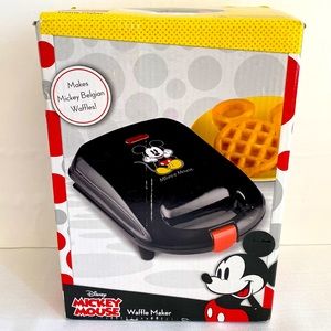 NEW Disney Mickey Mouse Shaped Electric Waffle Maker Make Breakfast Magical